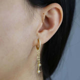 Fine Silver Jewelry Rose Silver 925 Sterling Silver Drop Earring