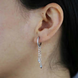 Fine Silver Jewelry Rose Silver 925 Sterling Silver Drop Earring
