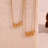 Lucky Number Plated Necklace For Women - Angel Number Jewelry