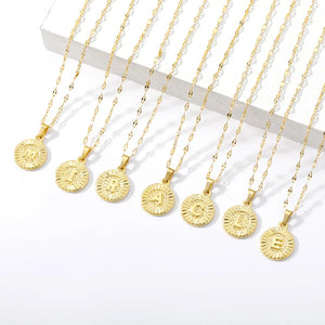 Initial Letter Necklaces For Women - Alphabet Choker Necklace