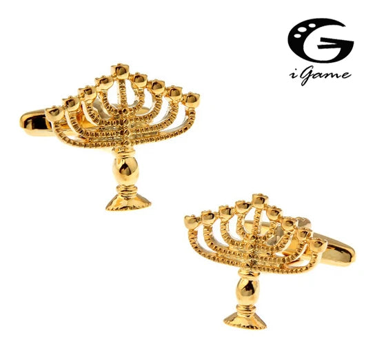 Gold-colour Copper Cuff Links