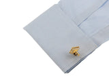 Gold-colour Copper Cuff Links