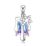 Snow Necklace Sparkle Pendant 925 Sterling Silver Women Necklace