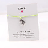 Adjustable Rope Bracelet Bells Charm Bracelet for Women Men