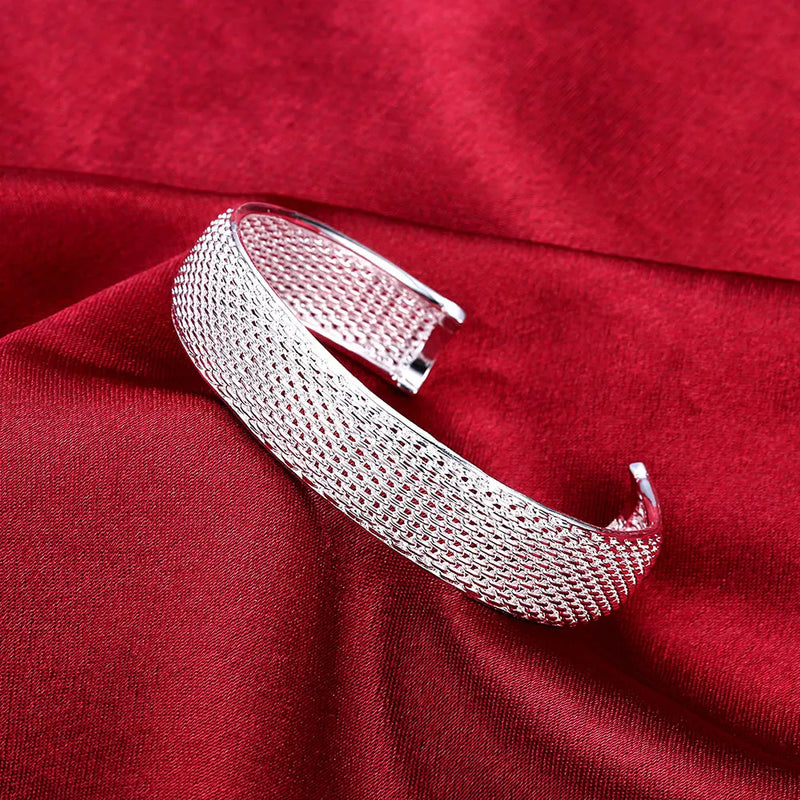 Vintage 925 Sterling Silver Cuff Bracelet for Women