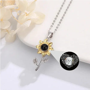 Personalized Christmas Flower Necklace