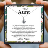 Aunt Crystal Pendant Necklace Women Family Gift Birthday