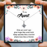 Aunt Crystal Pendant Necklace Women Family Gift Birthday