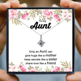 Aunt Crystal Pendant Necklace Women Family Gift Birthday