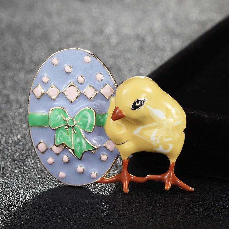 Yellow Enamel Birds Cartoon Pin Brooch Kids Hijab Scarf Pins
