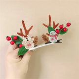 Christmas Antlers Hairpin for Girls Holiday Headwear