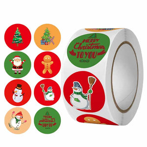 Christmas Cartoon Stickers Waterproof Adhesive Labels For Kid