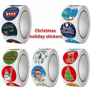 Christmas Cartoon Stickers Waterproof Adhesive Labels For Kid