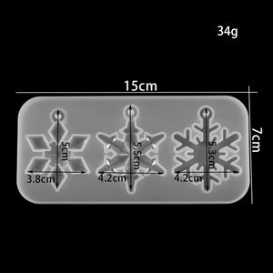 Christmas Snowflake Ornament Mold Resin Craft DIY Pendants