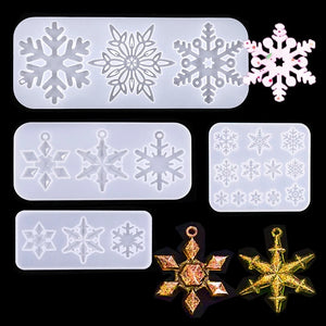 Christmas Snowflake Ornament Mold Resin Craft DIY Pendants