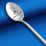 Christmas Ice-Cream Spoon Personalized Carved Stainless Steel Spoon