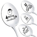 Christmas Ice-Cream Spoon Personalized Carved Stainless Steel Spoon