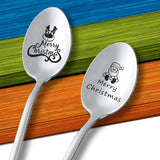 Christmas Ice-Cream Spoon Personalized Carved Stainless Steel Spoon