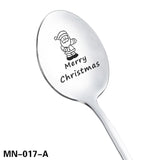 Christmas Ice-Cream Spoon Personalized Carved Stainless Steel Spoon