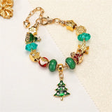Christmas Charm Big Hole Bead Bracelet Santa Claus Christmas Tree Pendant