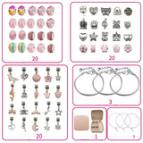 Christmas Jewelry Set Diy Beaded Bracelet Girls Gift 6-12 Years Old