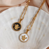 Christmas Jewelry Enamel Angle Pendant Necklace