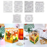 Christmas Lantern Epoxy Resin Mold Xmas Hanging Lamp Silicone Mould