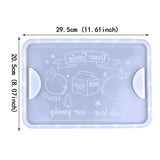 Santa Claus Resin Tray Mold with Handles for Home Decor