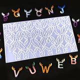 Christmas Letter Earrings Decoration Mold Christmas Keychain Ornaments Mold