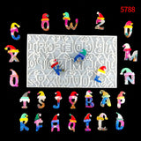 Christmas Letter Epoxy Silicone Mold DIY Earring Keychain Pendant