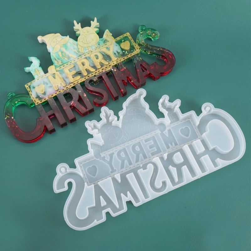 Christmas Letter Listing Decoration Mold for Diy Crafts