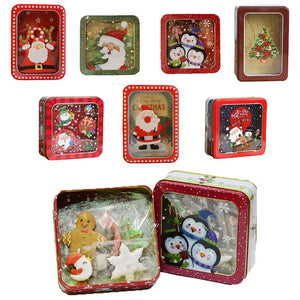 Christmas Merry Candy Box Gift Packaging Tin Box Container