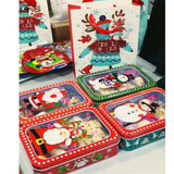 Christmas Merry Candy Box Gift Packaging Tin Box Container