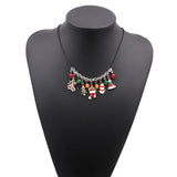Christmas Necklace Snowman Tree Stocking Pendant Necklace