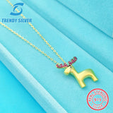 Christmas Elk 925 Sterling Silver Collarbone Chain Gift