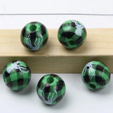 10Pcs Snowflake Printed Wooden Beads DIY Crafts Toy Jewelry Bracelet