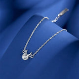 Christmas Year South S925 Silver Zircon Deer Horn Bracelet