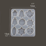 Christmas Ornament Silicone Resin Mold Art Crafts Resin Casting Mold Key Chain