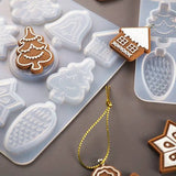 Christmas Ornament Silicone Resin Mold Art Crafts Resin Casting Mold Key Chain