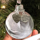 Angel Feathers Memorial Ornament for Loss of Loved One