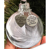 Angel Feathers Memorial Ornament for Loss of Loved One