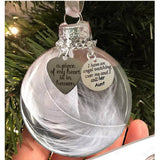 Angel Feathers Memorial Ornament for Loss of Loved One