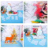 Christmas Ornaments Epoxy Resin Mold DIY Elk Snowman Deer Home Decoration Crafts