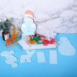 Christmas Ornaments Epoxy Resin Mold DIY Elk Snowman Deer Home Decoration Crafts
