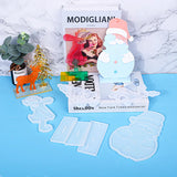 Christmas Ornaments Epoxy Resin Mold DIY Elk Snowman Deer Home Decoration Crafts