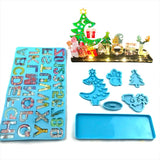 Christmas Ornaments Epoxy Resin Mold Xmas Earrings Keychain Letters Numbers Pend