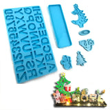 Christmas Ornaments Epoxy Resin Mold Xmas Earrings Keychain Letters Numbers Pend