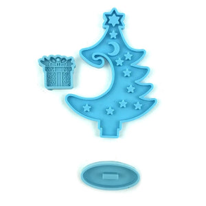 Christmas Ornaments Epoxy Resin Mold Xmas Earrings Keychain Letters Numbers Pend
