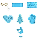 Christmas Ornaments Epoxy Resin Mold Xmas Earrings Keychain Letters Numbers Pend