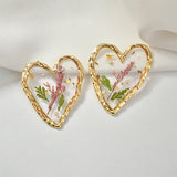 Glitter Flower Circle Pendant Earrings Jewelry DIY